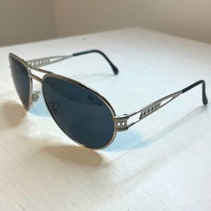 Lazzo Aviator vintage sunglasses, Italy- industrial, 80s, Martini, Vintage